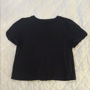 Target cropped looser fit Black Women's Top